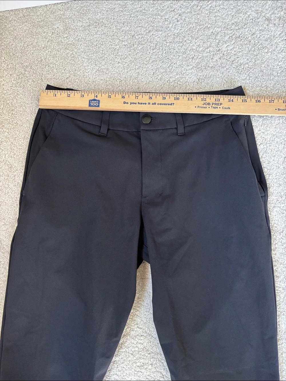 Lululemon ABC Warpstream Slim Fit Pants Golf Chino LM5AQZS Black Mens Size 30